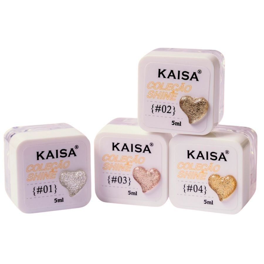 kit com 4 Gel Paint KAISA Coleção Shine