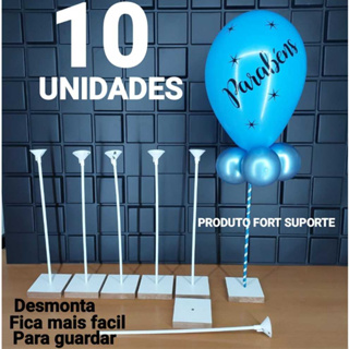 Suporte para baloes, 30 cm 1 vareta, decoração de mesa, latex, metalizado, para festa em Oferta na Shopee