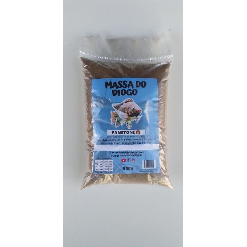 Massa do Diogo Panetone 500gr / Massa para pesca de Tilápias