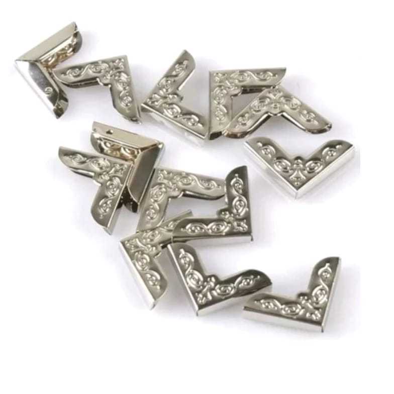 Cantoneira Para Diário Bíblia Livros Agenda 16x29mm Prata em Oferta na Shopee