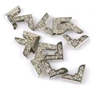 Cantoneira Para Diário Bíblia Livros Agenda 16x29mm Prata em Oferta na Shopee