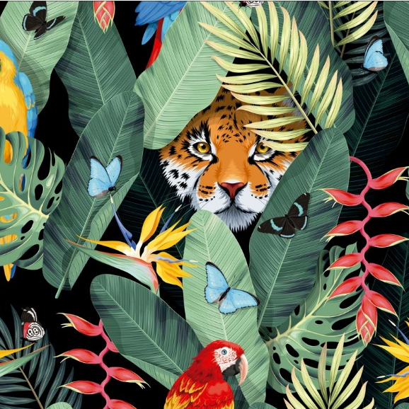 Tecido Tule Estampado Folhagem 28 Tecidos Atacado Varejo Confeccão Roupas em Oferta na Shopee