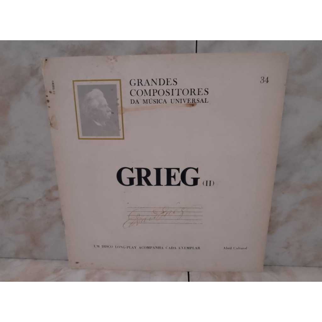 Disco Vinil Lp Grieg Grandes Compositores Música Universal