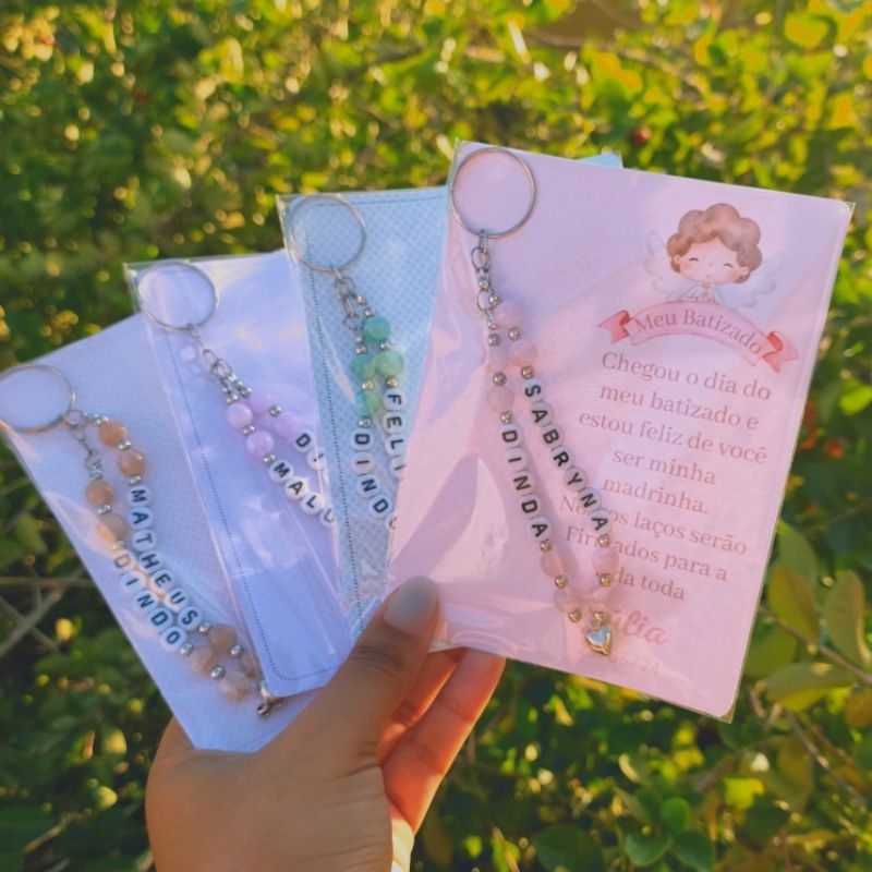 Chaveiros personalizados para lembrancinha de batizado crisma chaveiros para padrinho e madrinha