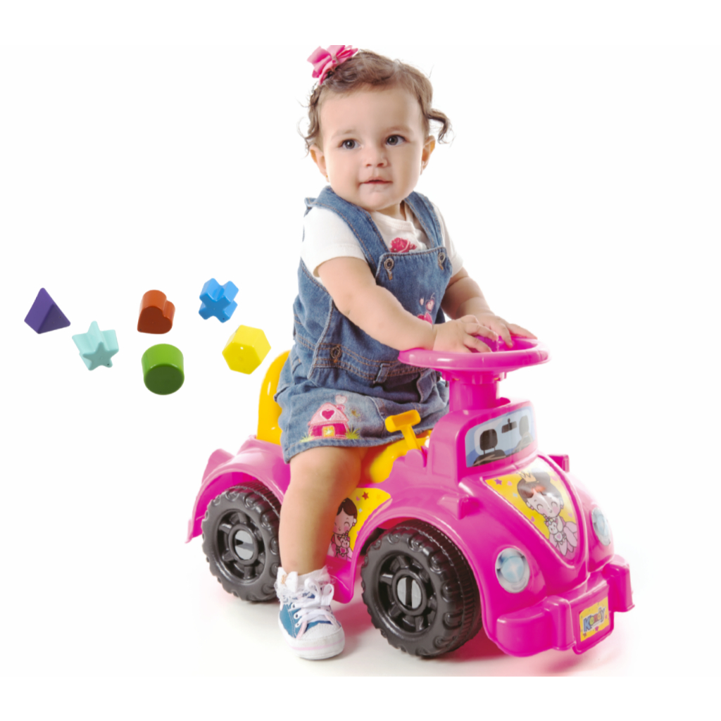 Quadriciclo Infantil Andador Rosa Princesa - O Maior Da Categoria - A Partir de 18 meses - Suporta 16kg -Motoca Triciclo em Oferta na Shopee