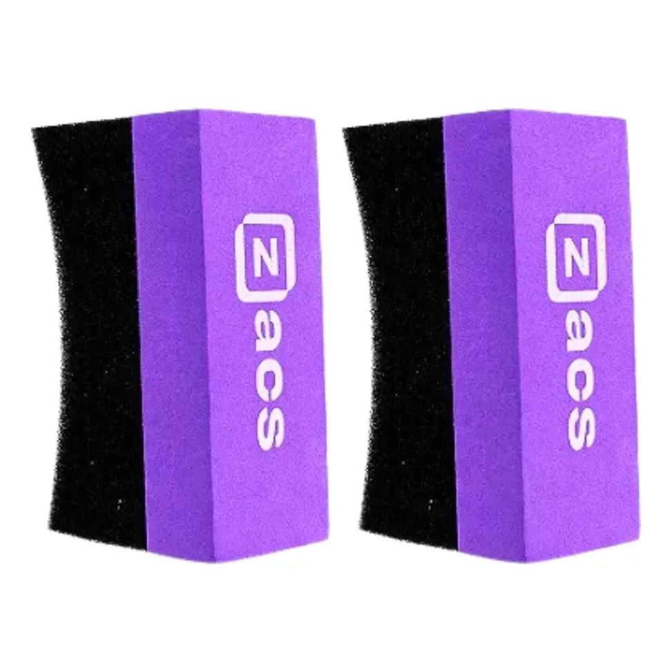 Kit 2 Aplicadores De Pneu Pretinho Espuma Curvada Zacs