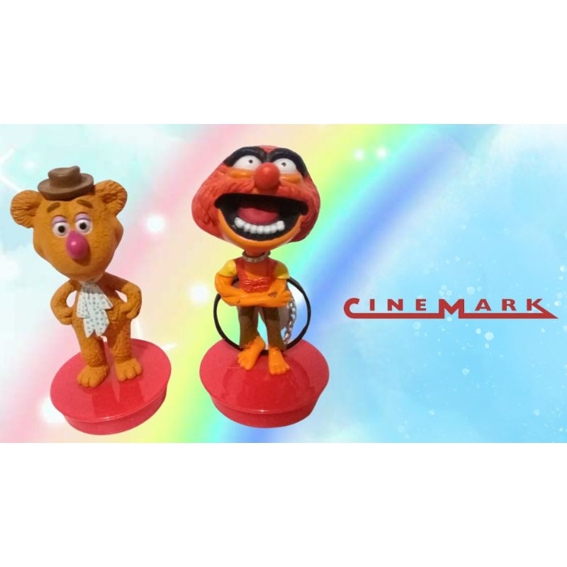 2 Figuras coleção The Muppets Show - promocional Cinemark, medem 9 cm