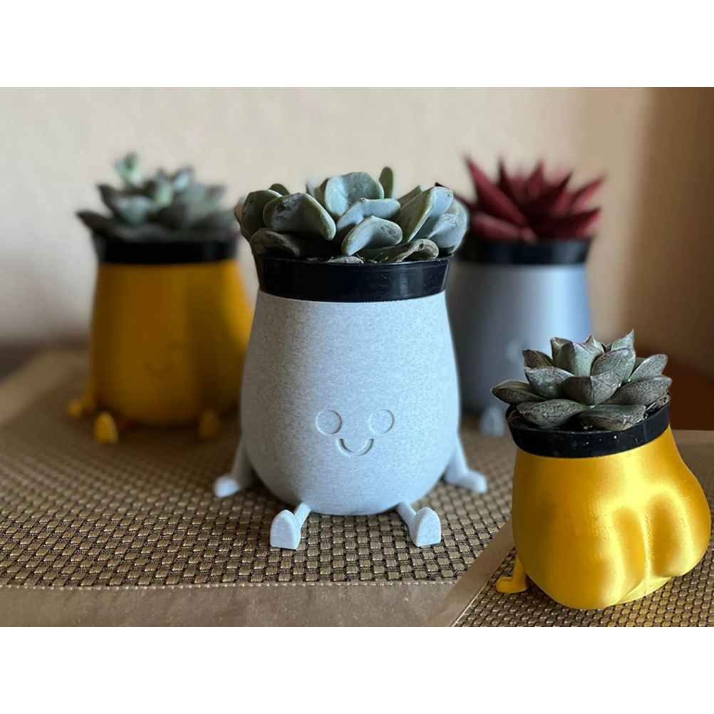 Vaso Decorativo Cachepot Criativo ou Porta Objetos Bundinha para Suculentas e Cactos
