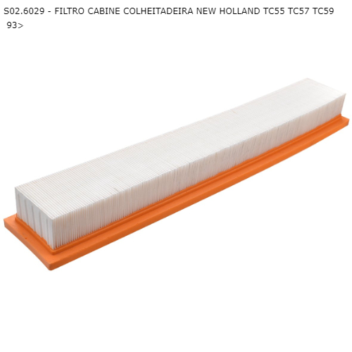 FILTRO CABINE COLHEITADEIRA NEW HOLLAND TC55 TC57 TC59 93>