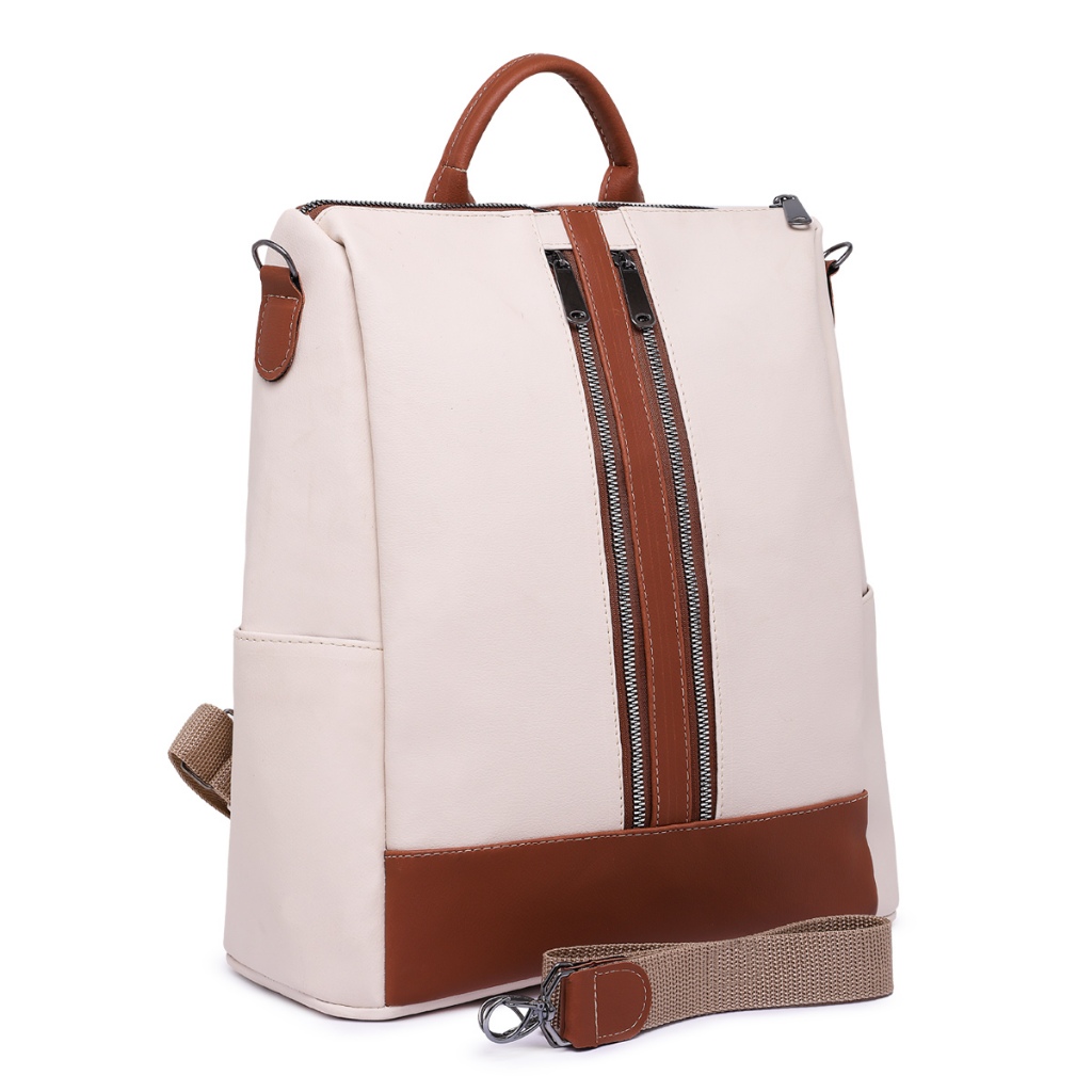 Mochila Feminina Social Universitária Couro Ecológico Resistente