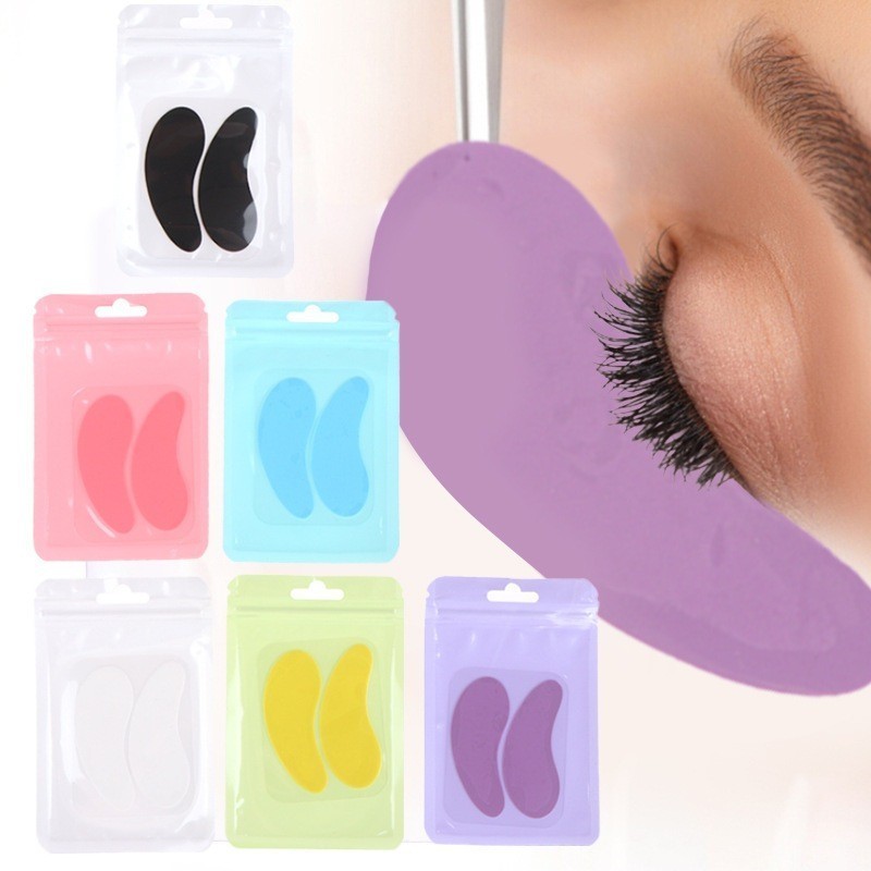 Tapa-olho de silicone reutilizável cílios enxertados almofada de isolamento de cílios perm multicoloridos em Oferta na Shopee