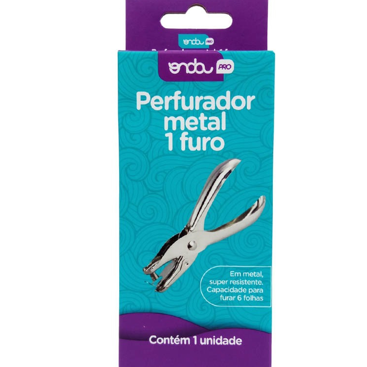 Perfurador Furador Alicate Papel de 1 Furo em Metal Aço Resistente