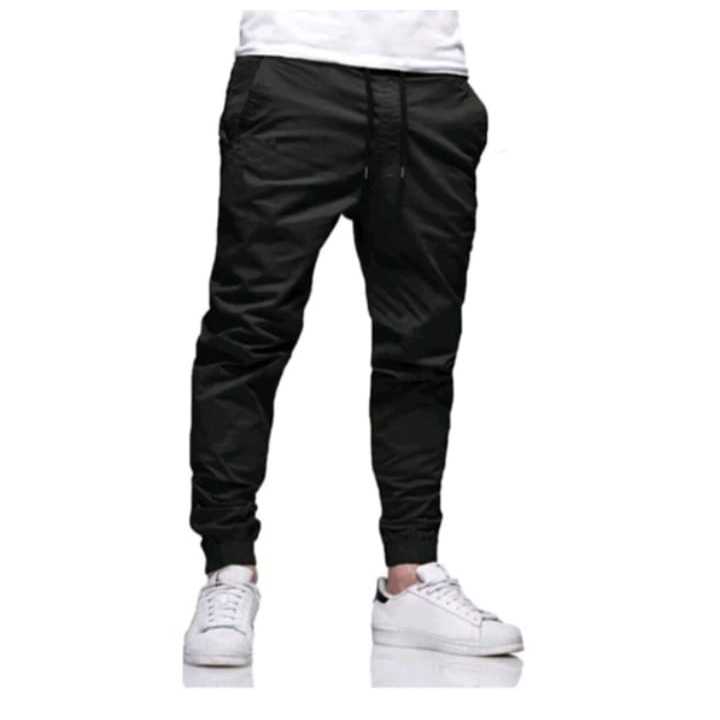 Calça Jogger Masculina Sarja ou jeans 4 bolsos com punho elástico streetwear em Oferta na Shopee