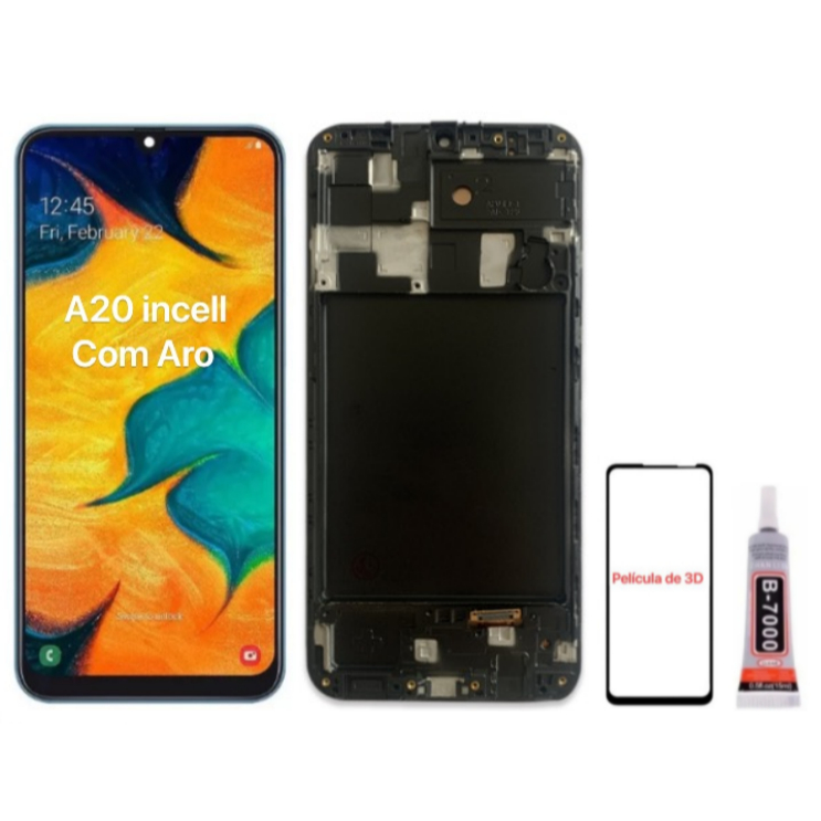 Tela Frontal Display Touch Compatível Galaxy A20 A205 Incell&Oled Amoled Lcd Sem Aro / Com Aro — imagem 2 de 2