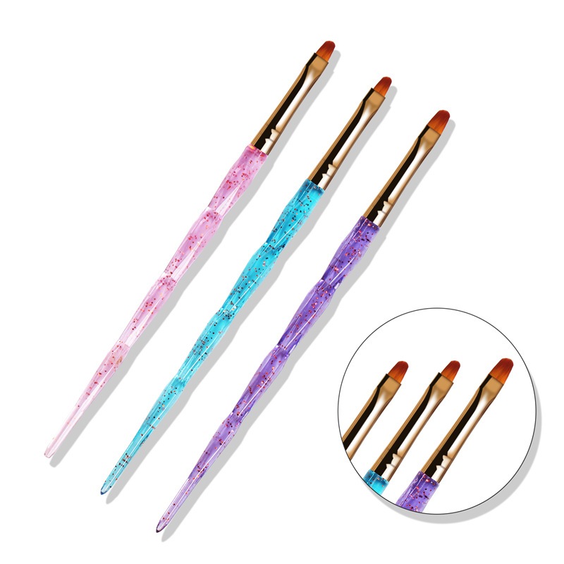 Kit 3 Pincéis para Decoração de Unhas Nail Art em Oferta na Shopee