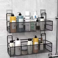 Kit Prateleiras Suporte Organizador De Parede Para Banheiro Cozinha lavanderia Shampoo E Sabonete Com Alto Adesivo