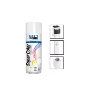 Tinta Spray Tek Bond Branco Brilhante Pintura De Geladeira Fogão e Máquina de Lavar Roupa em Oferta na Shopee