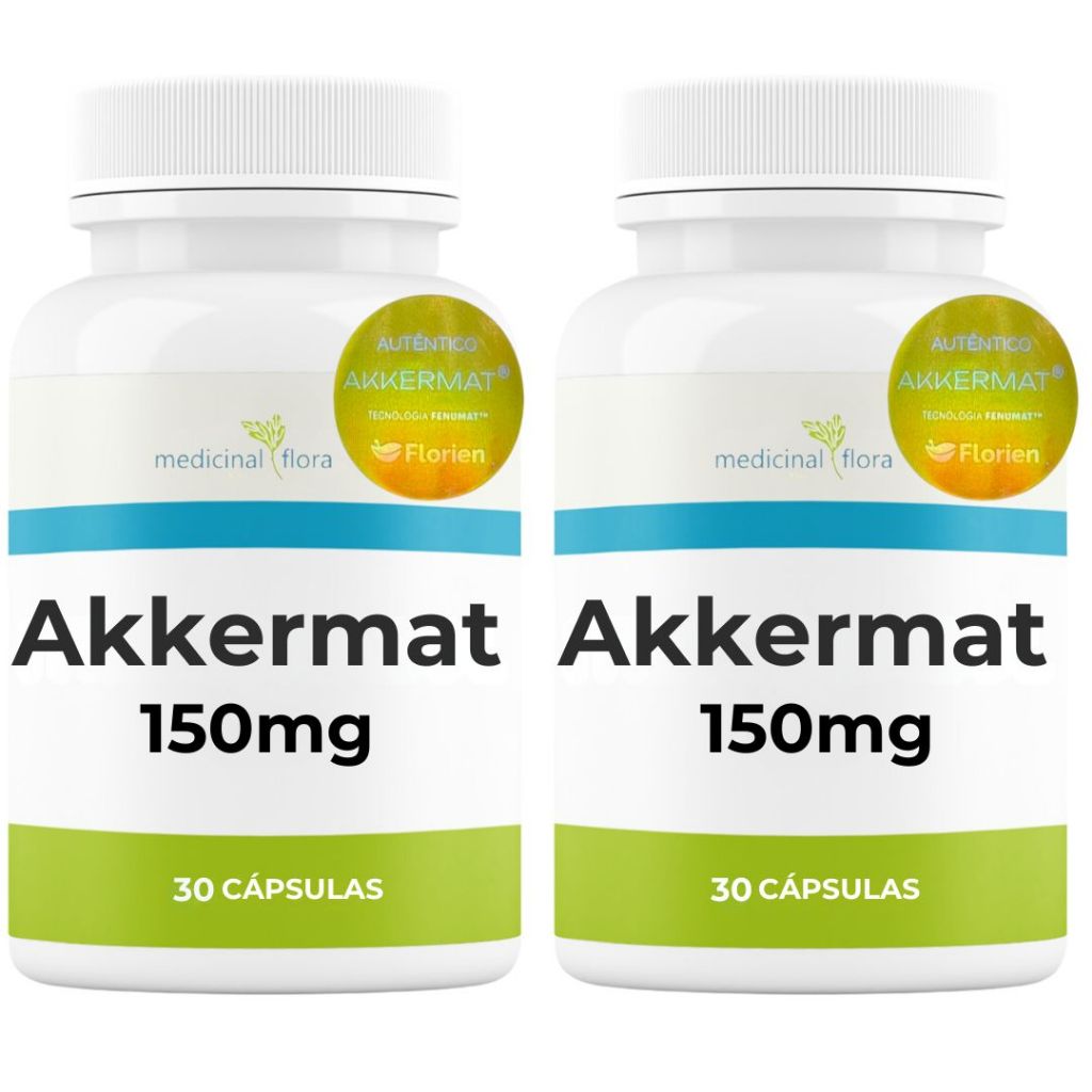 Kit 2 Potes Akkermat 150mg 30 Cápsulas Com Selo de Autenticidade