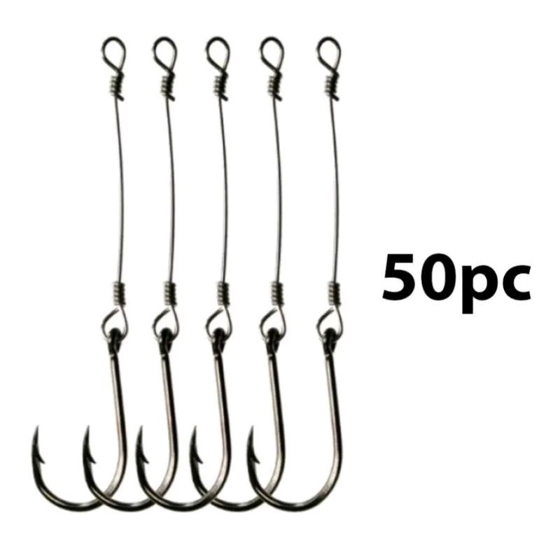 Anzol Chinu Encastoado Para Pesca Kit Com 50 Pcs - Tamba Pacu Traíra Pesqueiro