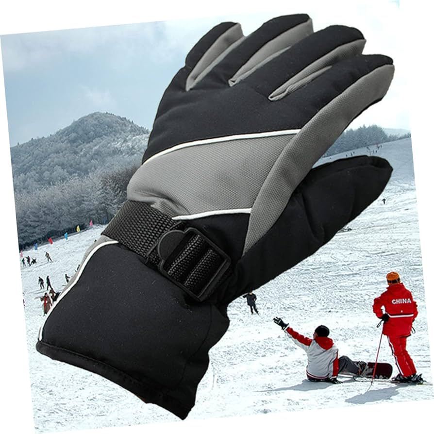 Luva Impermeável Para Neve Forro Peludo Aquece as Mãos motoqueiro ski snow Ciclismo Esportes neve frio intenso chuva