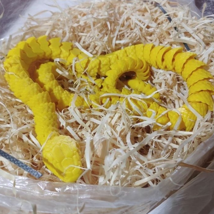 Cobra Articulável Resistente Plástico Durável Cores Vivas Serpente