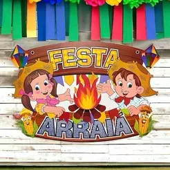 Painel De festa junina Festa de São João Arraiá cod 60.25 107.1 (CHOCO)