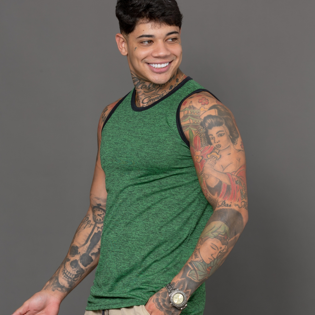 Kit 3 Camisetas Regatas Masculina Lisa Básica Academia Dry Fit