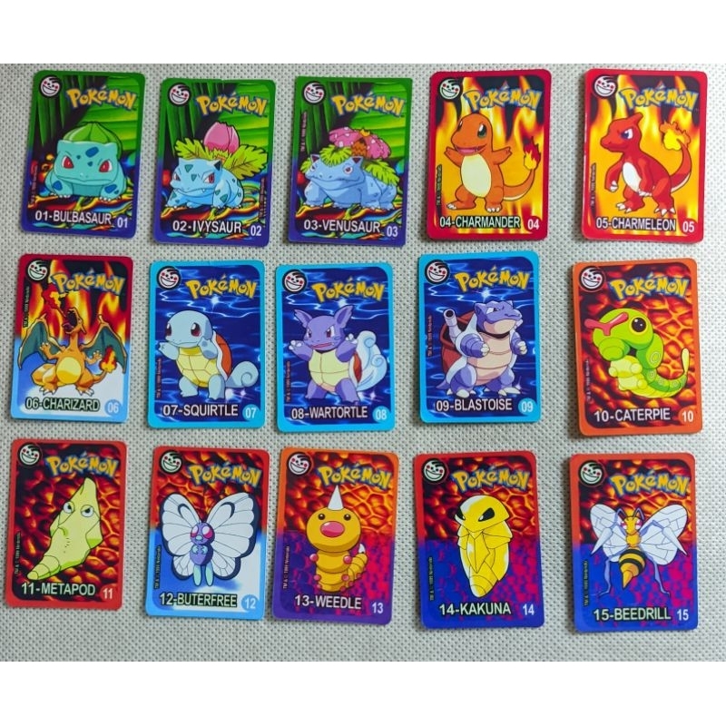 Coleção Completa Tazo Pokémon Supercard Retangular - Elma Chips em Oferta na Shopee