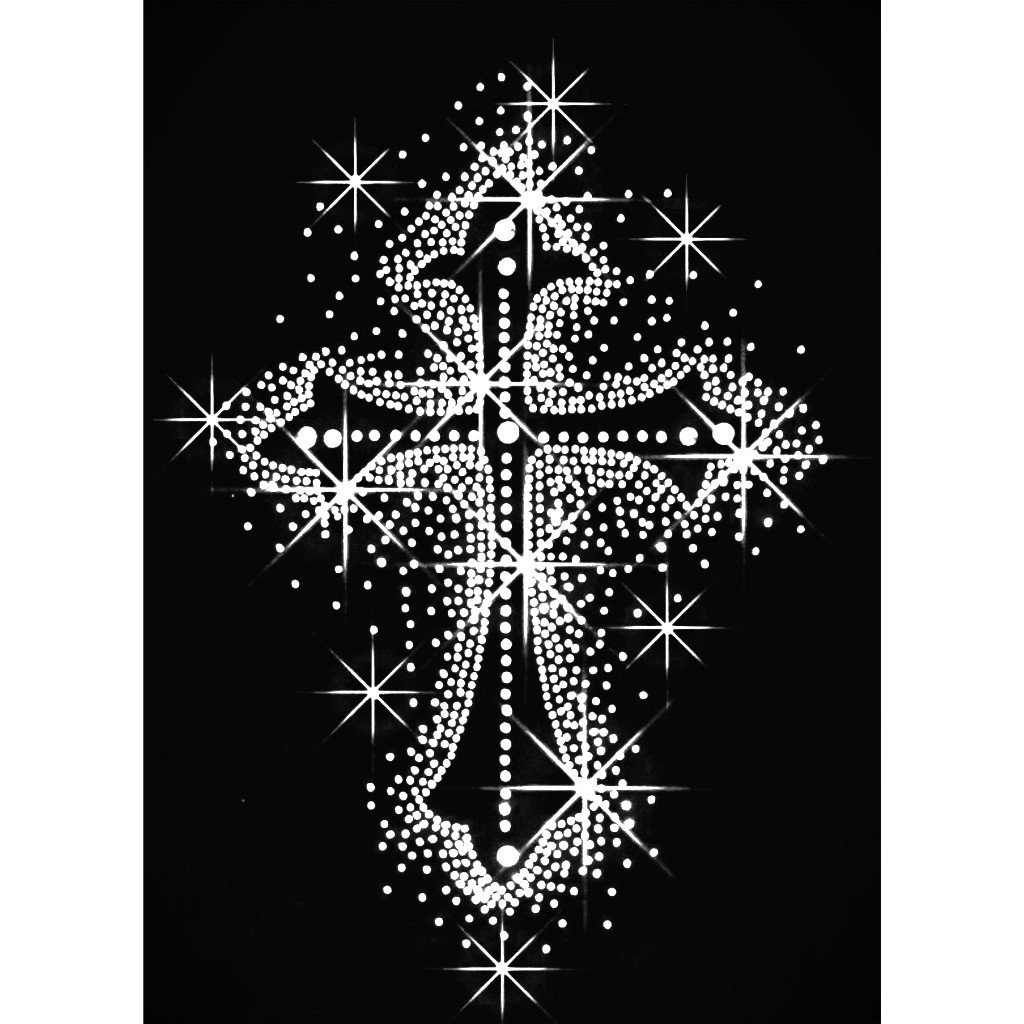 Kit de 02 Cruz em Strass salpicada termocolante. em Oferta na Shopee