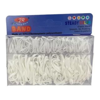 Elastico De Cabelo Rabicó De Silicone 2 Tamanhos Branco em Oferta na Shopee