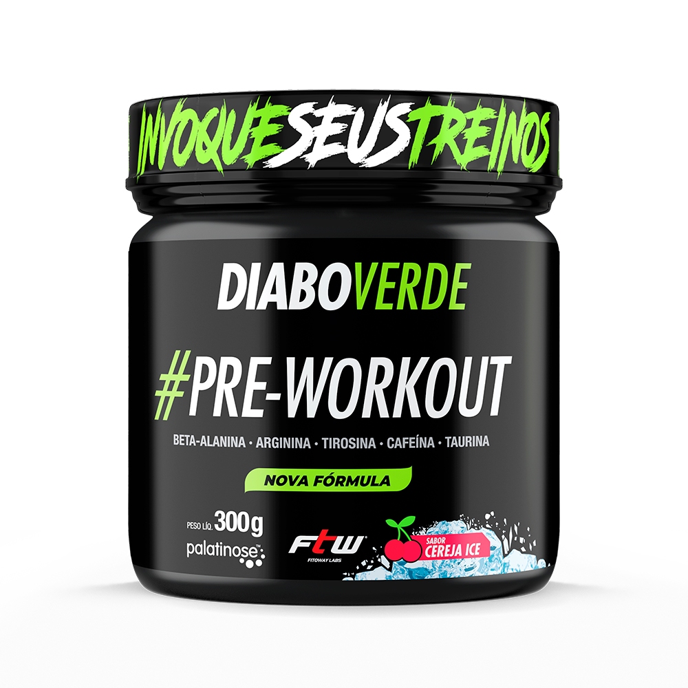 Diabo Verde Pre-Workout Ftw - Pré Treino Insano 150g ~ 300g Fitoway