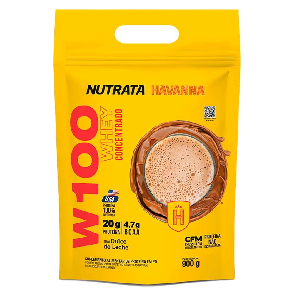 Whey Protein Concetrado W100 Refil 900g - Nutrata