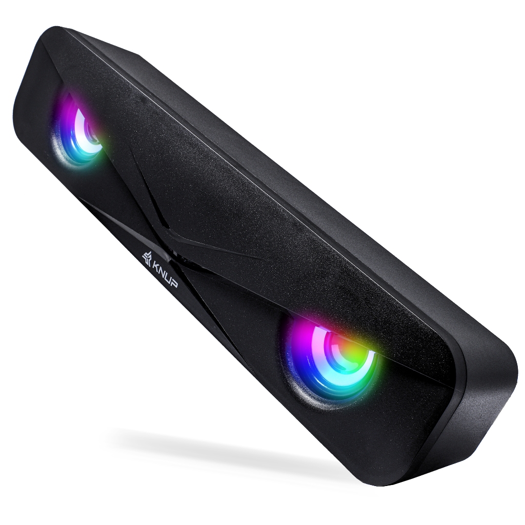 Caixa De Som Portátil Multimídia Led Rgb Soundbar Subwoofer Controle De Volume Tv PC Note USB P2 MP3