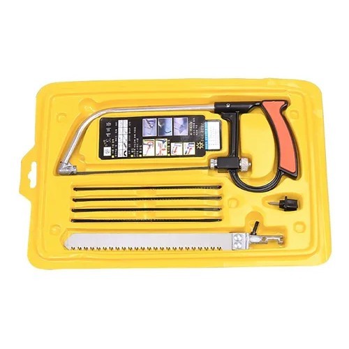 Kit Arco de Serra Mágica  Multifuncional 7 Em 1 Universal   Mini Serrote Tico Tico Manual  Portátil