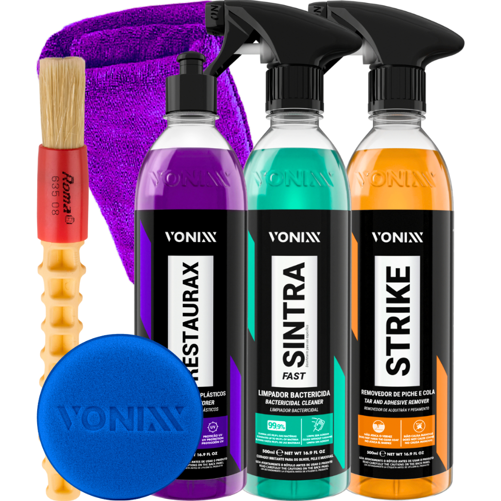 Kit Removedor de Cola Strike Sintra Fast Limpador Restaurax Revitalizador Plástico Vonixx em Oferta na Shopee