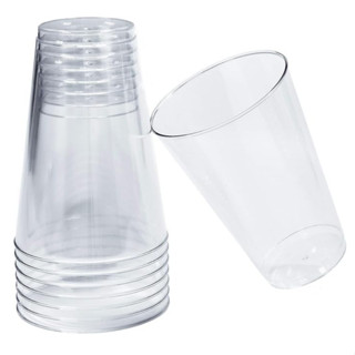 50 Copos Acrílico Resistente 300ml Reutilizável Lavável Cristal Transparente para Festas e Eventos em Oferta na Shopee