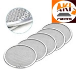 TELA DE PIZZA 25 CM MALHA DE ALUMINIO 15X8 PARA ASSAR MAIS RAPIDO KIT COM 5 PEÇAS  COM NOTA FISCAL