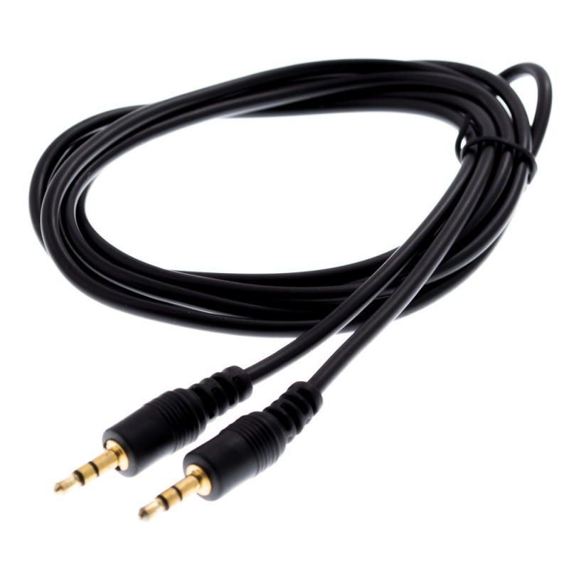 Cabo Auxiliar P2 Macho de Áudio 3 Metros Estéreo Preto para Smartphone Caixa de Som Fone Pc Notebook
