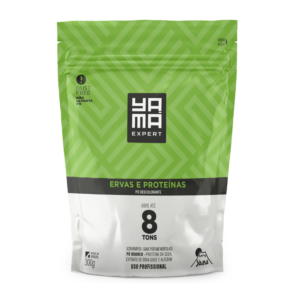 Pó Descolorante Yama Ervas E Proteínas Dust Free Refil  300g