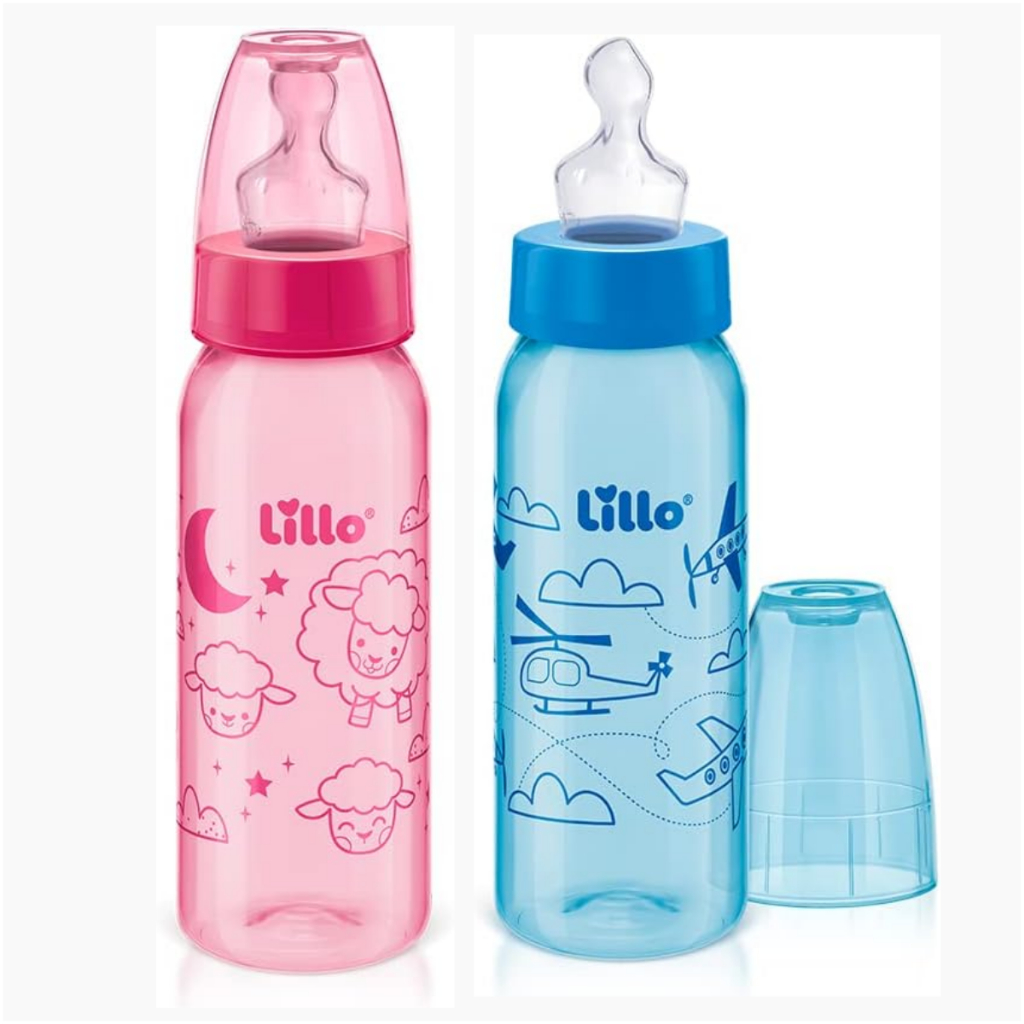 Mamadeira Ortodôntica Antivazamento 240mL Lillo Divertida +6 Meses