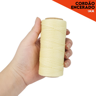 Cordão Encerado 1mm - Fio Cordone Bege Natural- 100 M - Nybc em Oferta na Shopee