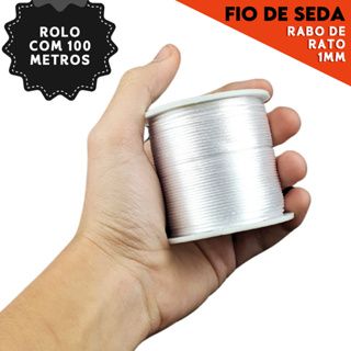 Fio De Seda - Cordão Rabo De Rato 1 Mm - Branco Nybc em Oferta na Shopee