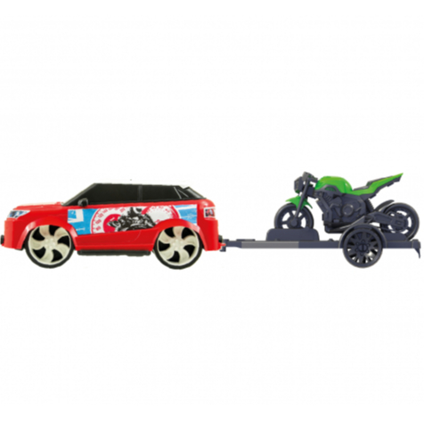 Land Carro Luxo Brinquedo Com Carretinha E Moto Esportiva Na Caixa Pra Presente - Grande e Realista em Oferta na Shopee