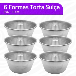 Kit 6 Forminhas 12 cm Mini Bolo Vulcao Pudim 12cm Boca - 8,0cm Fundo - 6cm Altura em Oferta na Shopee