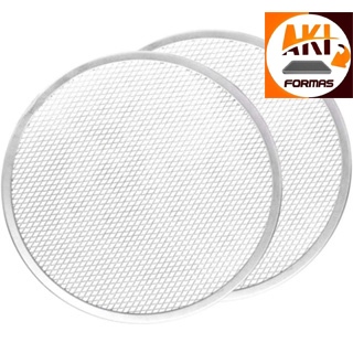 TELA DE PIZZA 20 CM MALHA DE ALUMINIO 15X8 PARA ASSAR MAIS RAPIDO KIT COM 2 PEÇAS COM NOTA FISCAL(( ENVELOPE ))