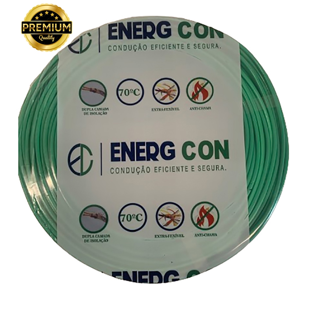 Fio Cabo Flexivel 2,5mm Verde 100 metros