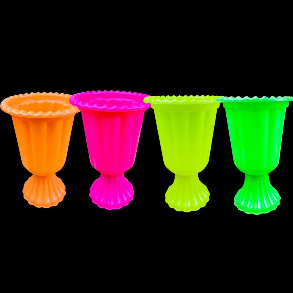 KIT 4 Vaso Grego Para Festa NEON 19 X 12,5 em Oferta na Shopee