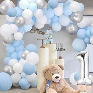 50~250 Balão Nº 5 AZUL CANDY Cores Pasteis em Oferta na Shopee