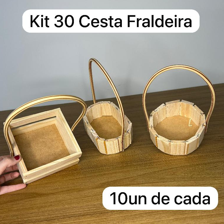 Kit 30 Cesta Fraldeira 10 quadrada+10redonda+10oval com Alça dia dos Namorados Cosméticos Presente em Oferta na Shopee