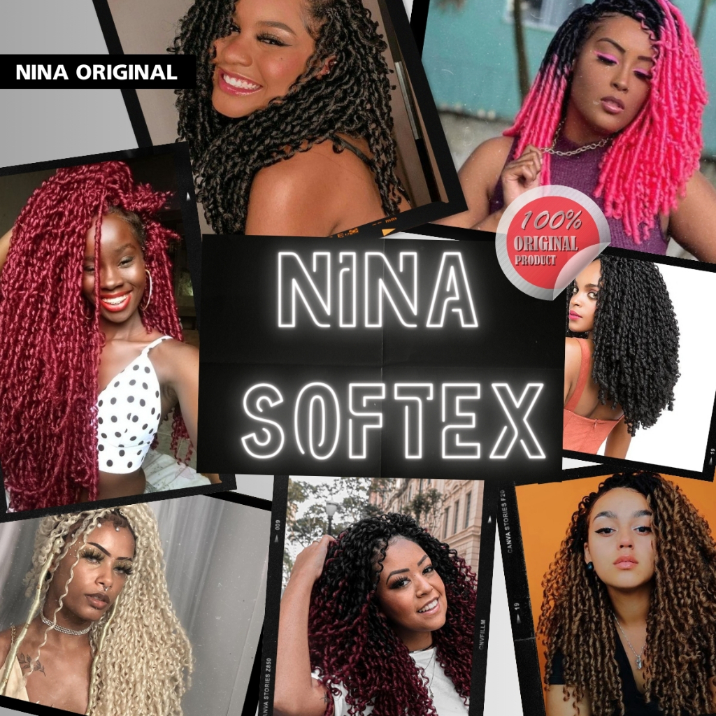 Kit 2 Pacotes Cabelo Nina Softex Original Crochet braid — imagem 2 de 2